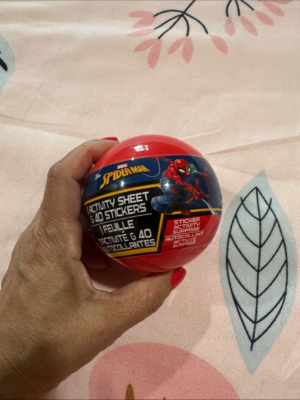 Marvel Spider-Man Red and Blue Activity Ball with Stickers